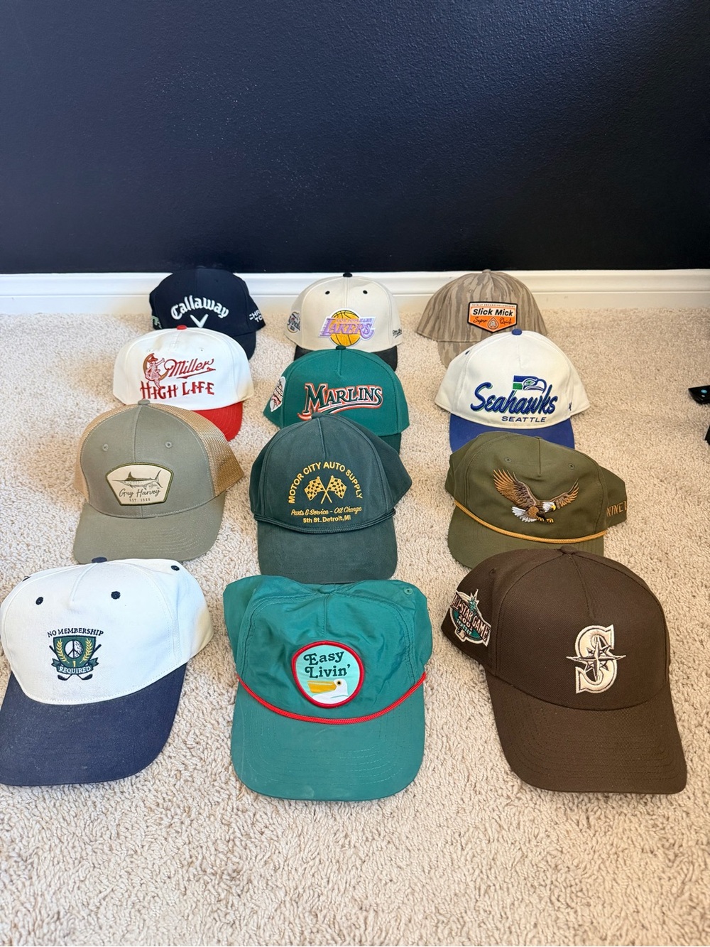Assorted Vintage Baseball Caps - Multicolor Collection